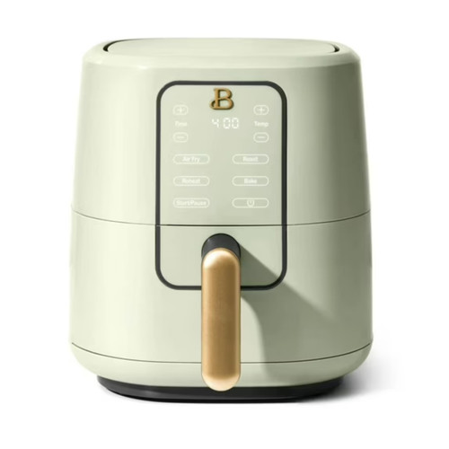 3 Qt Digital Air Fryer with Touchscreen, TurboCrisp Technology, 4 Cooking Presets, 1200W, Ceramic Nonstick (Sage Green)