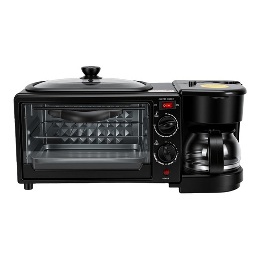 LICAEVEY 3 in 1 Breakfast Station Coffee Maker Griddle Toaster Oven (US
