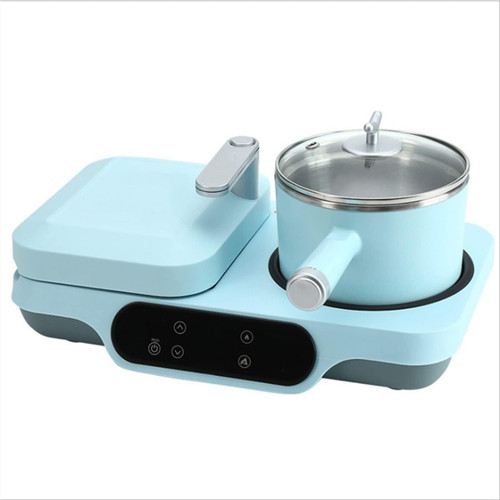 Breakfast Station, Retro 2 in 1, Household Maker, Electric Toaster Bread Sandwich, Machine with Frying Pan