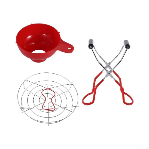 Metal Canning Set with Wide Mouth Funnel Rack