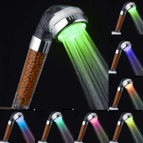 Led Bathroom Shower Head 3/7 Function Adjustable Jetting Shower Filter High Pressure Water Saving Shower Head Handheld Water Saving Shower Head