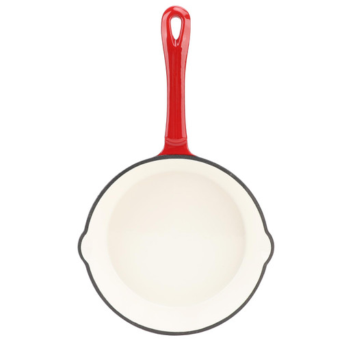 Domary Cast Iron Frying Pan, Enameled Design 10 Inch (25cm)