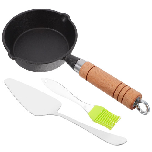 Mini Cast Iron Egg Pan Non Stick Frying Skillet for Home and Camping