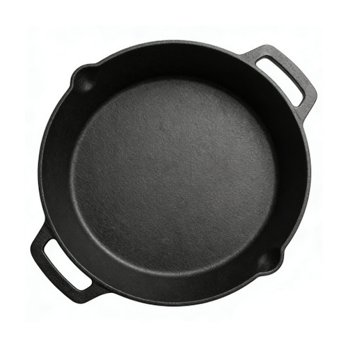Zevpfulton 10 inch Cast Iron Skillet, Frying Pan with Double Loop Handles