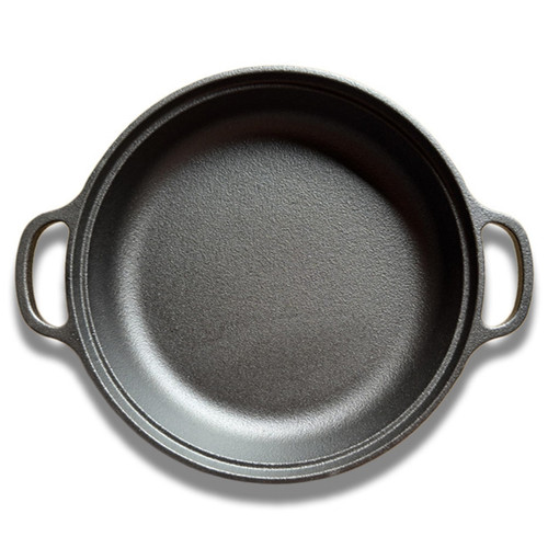QmjdDymx Cast Iron Skillet, 22cm Round Non Stick Cast Iron Pan with 2 Handles for Gas Electric Induction Oven, Pan Skillet