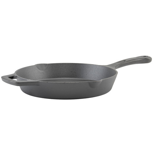 Winco 10" Black Cast Iron Skillet with Handle (Set of 4)