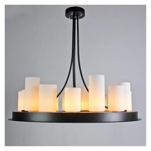 LED Chandeliers, Style Iron Art Retro Glass Candle Chandeliers Restaurant Bedroom Hotel Pendant Lamps Home Decor Lighting Fixtures(D70cm)