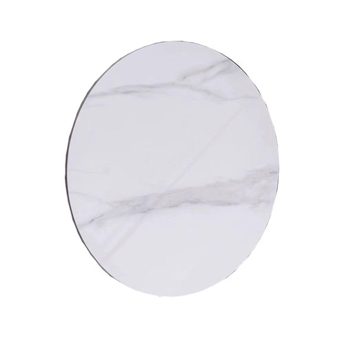 Sintered Stone Round Dining Table 50-80CM, 360° Rotating Base, Modern Home Decor, Snowflake White, Strong Load-Bearing, Stylish Dining Room Furniture