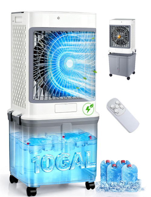 Evaporative Air Cooler, Swamp Cooler 2026 with 10 Gallon WaterTank