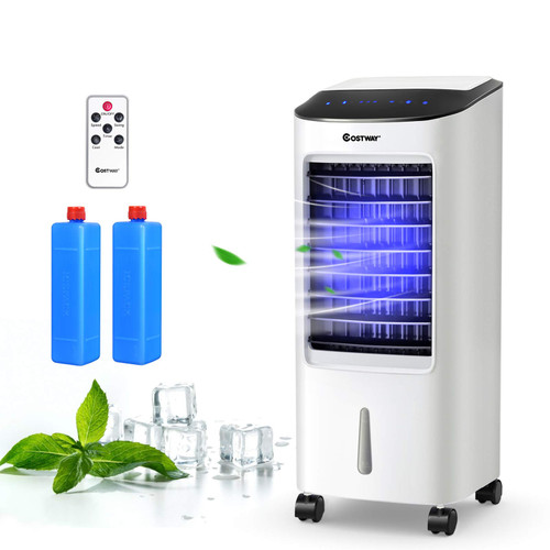 COSTWAY Evaporative Cooler, Portable Cooling Fan with Remote Control