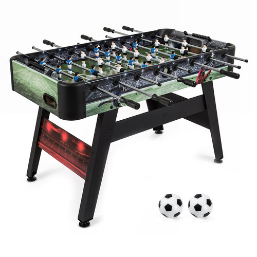 Goplus 54 Inch Full Size Foosball Table, Soccer Game Table with 2 Balls, 22 Players, Ergonomic Handles, Adjustable Leg Levelers, Competition Size Arcade Foosball Table for Home Game Room Adults