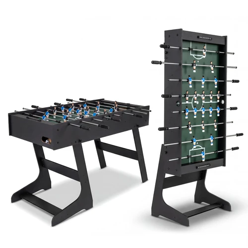 Goplus Folding Foosball Table, 48'' Full Competition Size Soccer Table for Adults Family Night, Game Room, Party (Black)