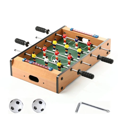 TALLO 20” Mini Foosball Table, Wooden Tabletop Soccer Game Set