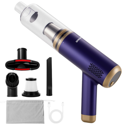 SENKIMI Cordless Handheld Vacuum, 15KPa High Suction Power, with Brushless Motor, for Car and Home Cleaning