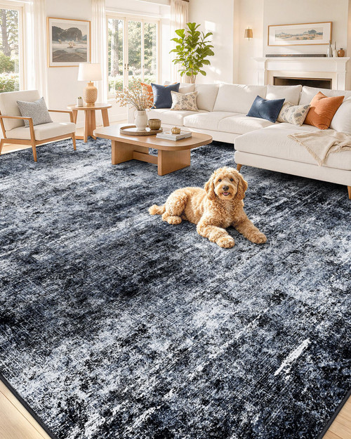 OLANLY 8x10 Washable Area Rug, Soft Non Slip Carpet for Bedroom Living Room