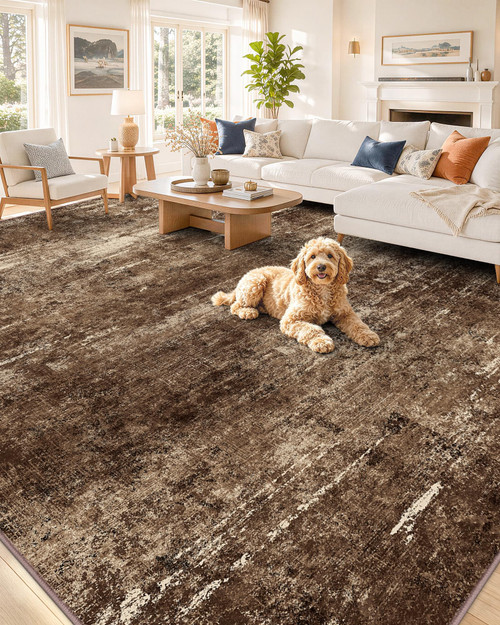OLANLY 8x10 Washable Area Rug, Soft Non Slip Carpet for Bedroom Living Room