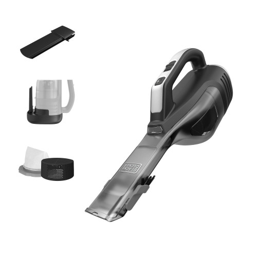 BLACK+DECKER Dustbuster Reveal Handheld Vacuum Cordless, Car Vacuum Portable Cordless, LED Light, Long Run Time, Rechargeable Lightweight Dust Buster, Includes Crevice Tool, Charging Base (HLVD320B42)