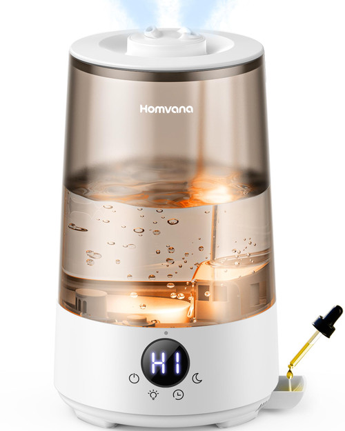 Homvana 3.6L Cool Mist Humidifiers for Bedroom, Baby, Large Room, Grey