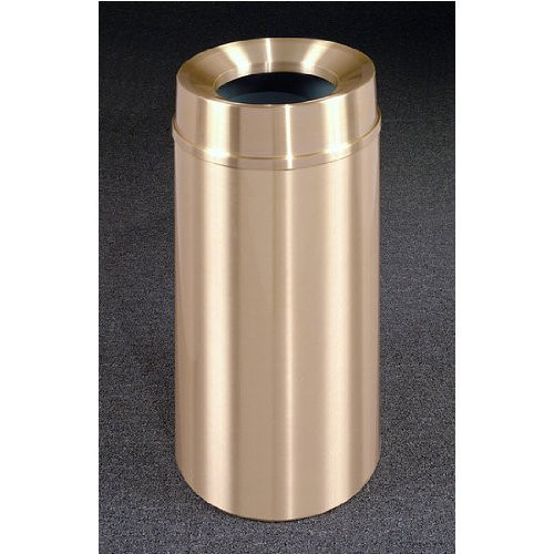 Sturdy Essentials WasteMaster Aluminum Brass Finish Commercial Trash Can