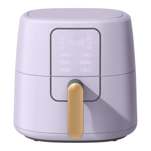 LUGBAR 6 Qt Air Fryer with TurboCrisp Technology, EverGood Ceramic Nonstick Coating (Lavender)