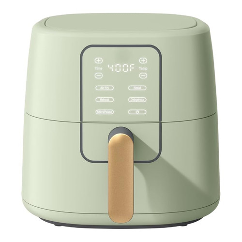 LUGBAR 6 Qt Air Fryer with TurboCrisp Technology, EverGood Ceramic Nonstick Coating (Sage)