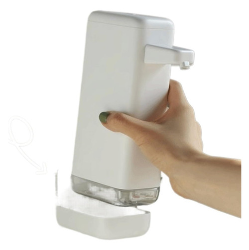 Bathroom Warm-Toned Wall-Mounted Soap Dispenser for Home Use with Three Adjustable Settings Shampoo(White)