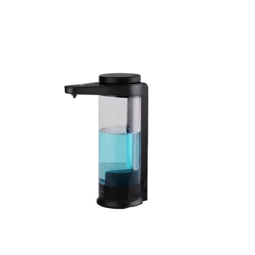 Hand Wall-Mounted Soap Dispenser, No Drilling Required, Suitable for Kitchens and Bathrooms(Black)