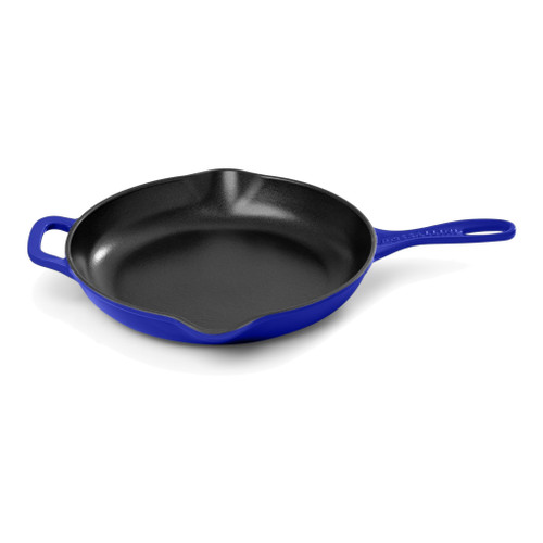 ROSSALLINI Cast Iron Skillet Frying Pan for Induction, 11.75 Inch, Indigo