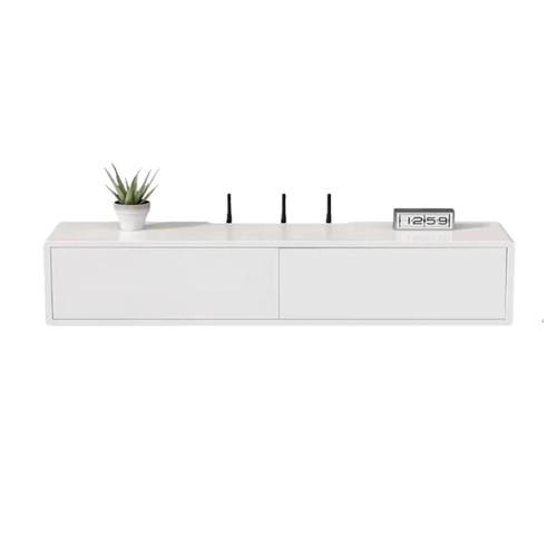 Luescheo TV Stand Wall Mounted Floating TV Stand High Gloss Media Consol