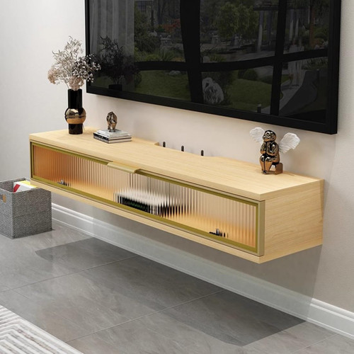 Floating TV Stand, Wall-Mounted Shelf, Modern Entertainment Center