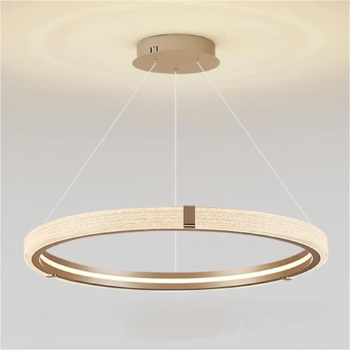 Modern Ring LED Acrylic Pendant Light Creative Round Dimmable Chandelier Minimalist Circular Ceiling Light Fixture