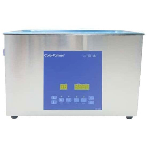 Cole-Parmer Ultrasonic Cleaner with Digital Timer and Heat, 27 Liter, 230 VAC