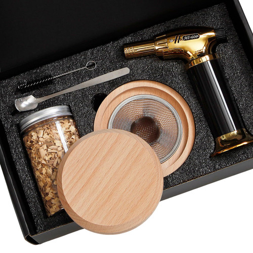HomeWetBar Whiskey Smoker Kit - Premium Black Diamond Cocktail Smoker