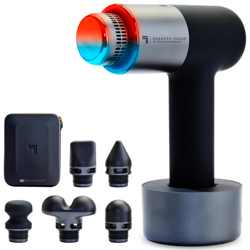 Sharper Image Powerboost Pro+ Heat & Cold Therapy Deep Tissue Massage Gun