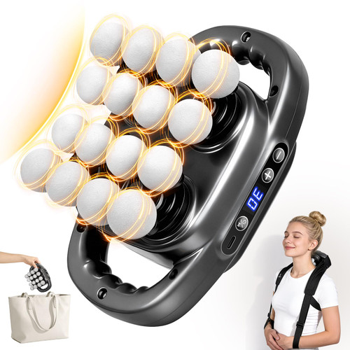 UOTT Mini Curved 16-Head Massage Gun Deep Tissue, Ergonomic Back Massager