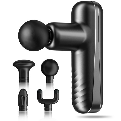 SBUBU Mini Massage Gun for Deep Tissue Percussion - Portable Handheld Massager for Muscle Relaxation with 4 Massage Heads High-Intensity Vibration Rechargeable Small Massage Gun