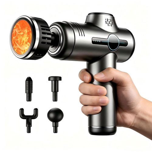 Massage Gun with Heat, Powerful Warming Massage, Home & Travel,Grey