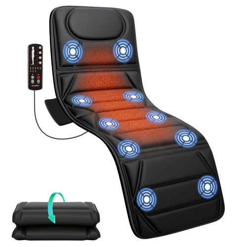 Snailax Full Body Massage Mat with Heat, Mattress Pad, Gift for Women Men