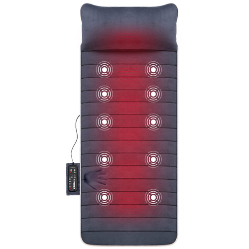 Snailax Full Body Massage Mat with Heat, Vibration Memory Foam Massager Pad