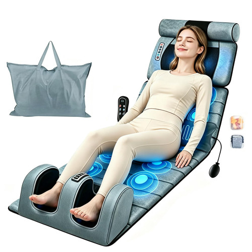 KOCASO Full Body Electric Massage Mat Heating Vibration Massage Pad Cushion