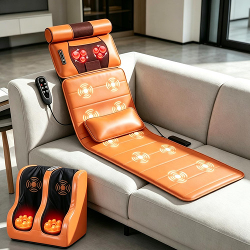 Beloving Full Body Massage Mat with Calf Vibration Foot Roller Massager