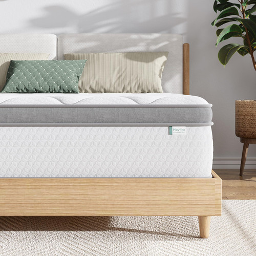 Novilla Twin Size Mattress, 10 Inch Hybrid Mattress in a Box, Comfort Sleep|Pocket Innerspring Pillow Top Mattresses for Motion Isolation, Pressure Relief & Edge Support, Medium Firm, CertiPUR-US