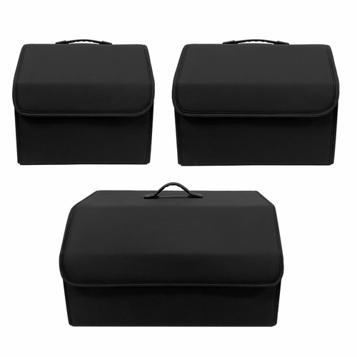 Leather Car Trunk Storage Organizer Box with Lid Portable Car Storage Bag Stowing Tidying Organizer Box Car Pocket for Travel
