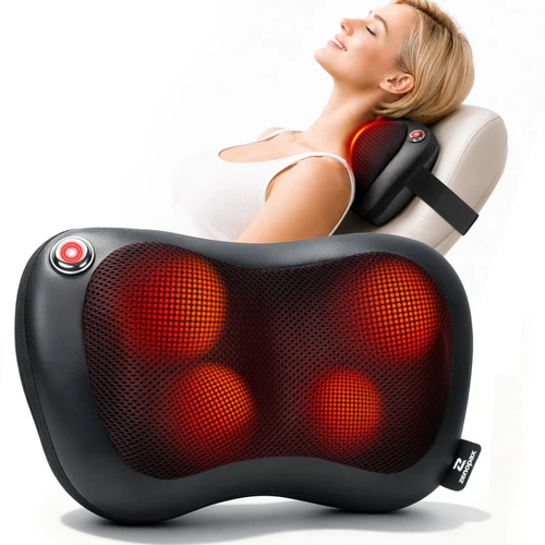 Zenopax Cordless Neck and Back Massager with Heat, Quiet Shiatsu Under 47dB