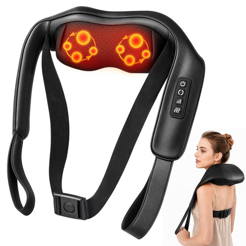 Smedz Neck Massager 2026 with Heat – Cordless Shiatsu Massage for Neck Shoulder Pain Relief