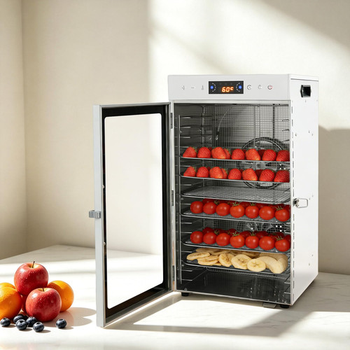 Food Dehydrators Machine with 18 Stainless Steel Trays