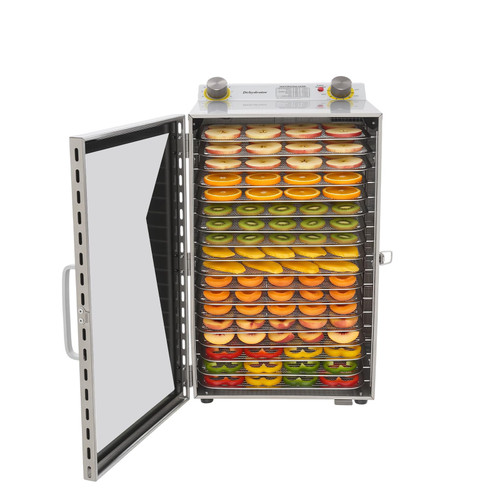 Food Dehydrator Silver 18-Grid, Dehydrator with 600W and 12H Timer