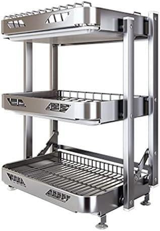 UXUGHGHTI Stainless Steel Dish Drying Rack with Drain Board Utensil Holder