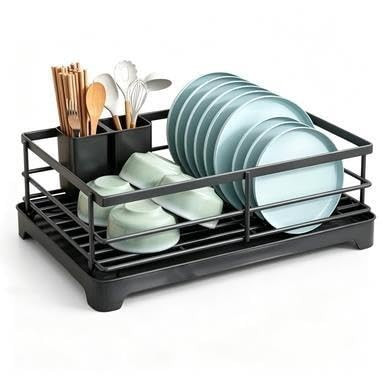 Dish Drying Rack Single-Tier Dish Rack, Kitchen Organizer