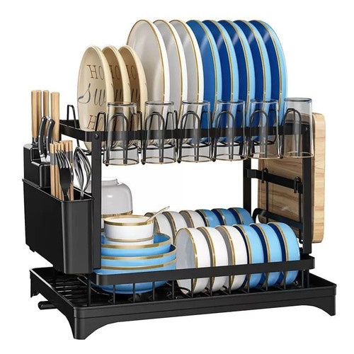 Dish Drying Rack Foldable Dish Drying Rack, Double Tier